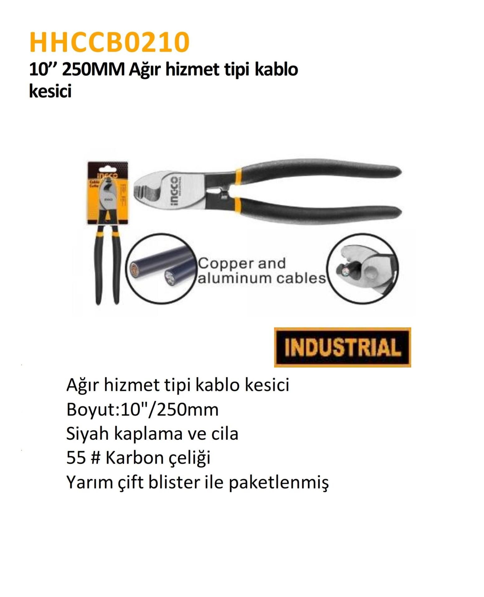 250MM AĞIR HİZMET TİPİ KABLO KESİCİ