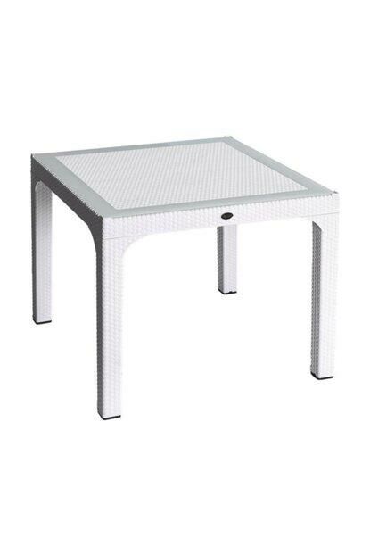 MASA RATTAN KONFORT 90X90 BEYAZ