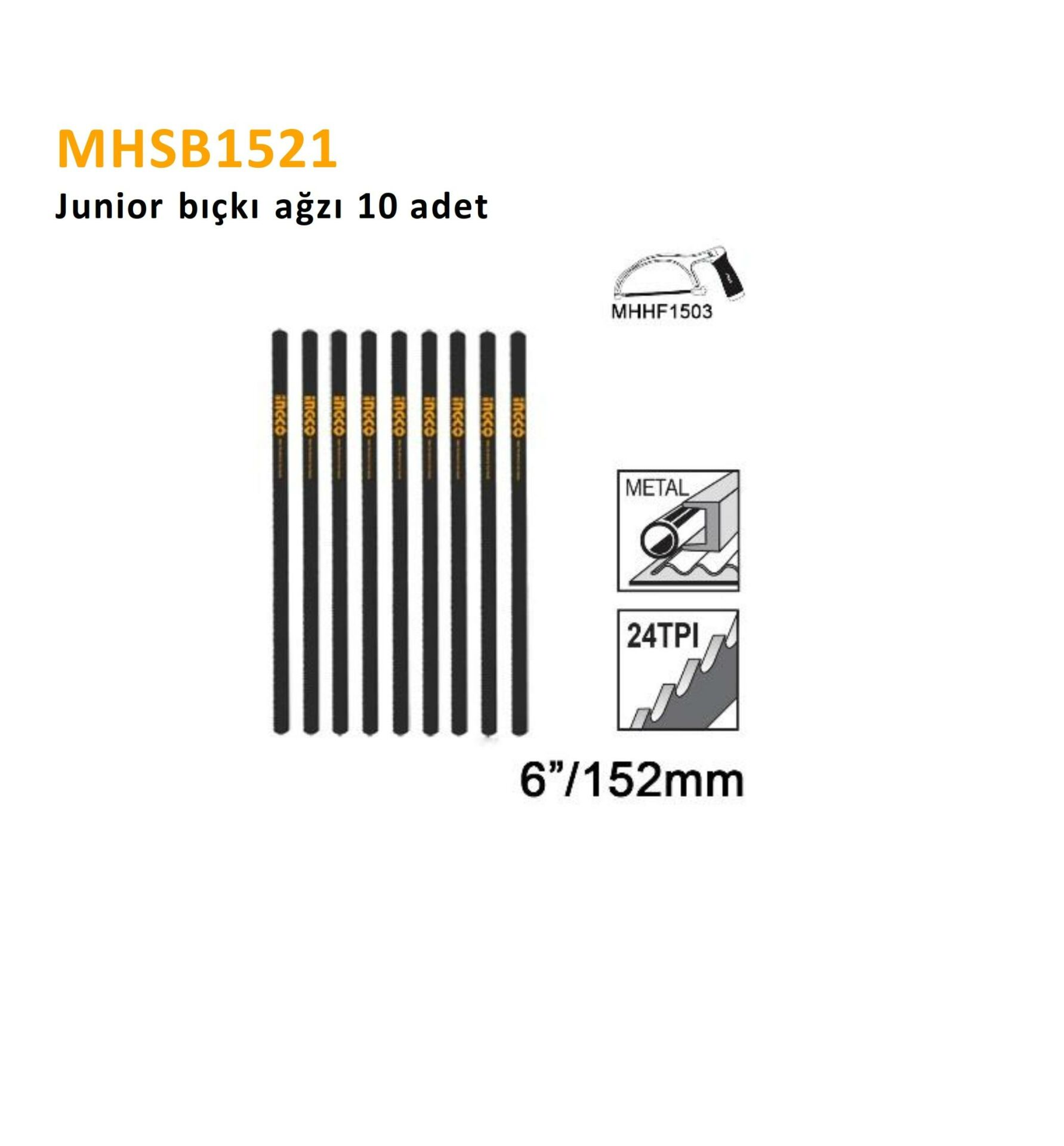 150MM JUNIOR TESTERE AĞZI 10 ADET