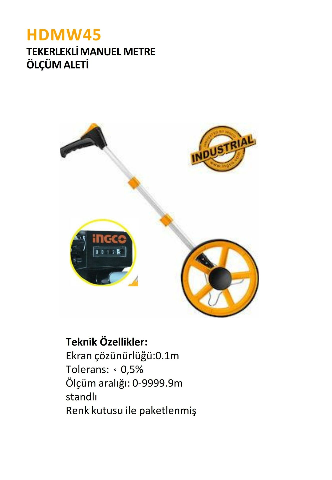 TEKERLEKLİ MANUEL METRE ÖLÇÜM ALETİ