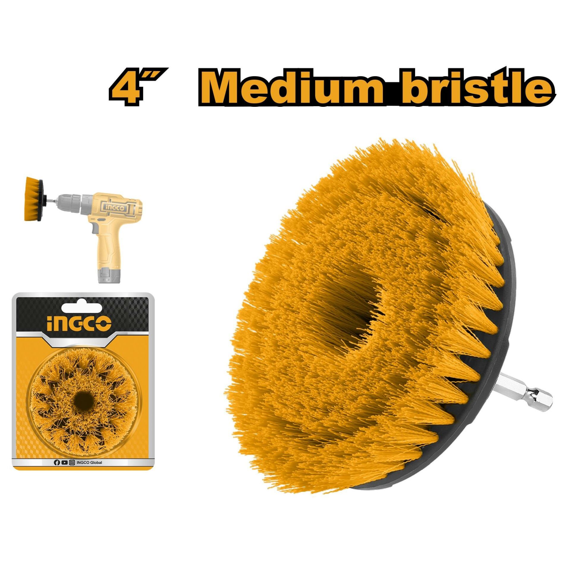4'' MATKAP UYUMLU ORTA SERTLİK TEMİZLEME FIRÇASI