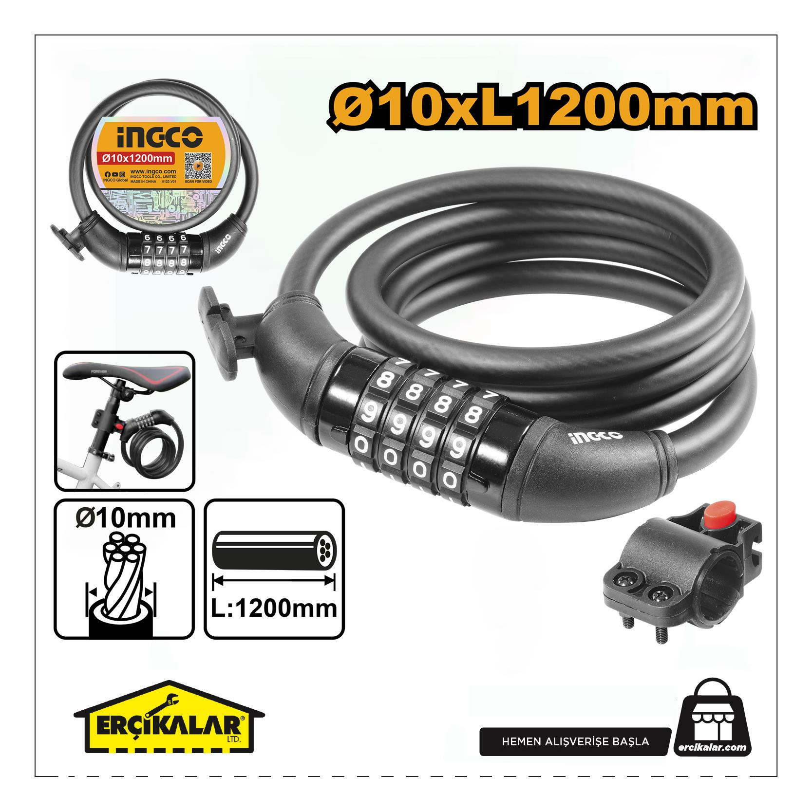 10 X 1200 MM PVC KAPLI ÖRG.ÇELİK HAL.ŞİFRELİ