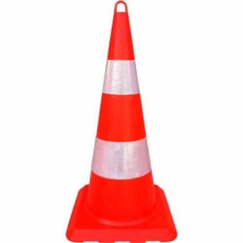 KIRILMAZ TRAFİK KONİSİ 75 CM ÇİFT ŞERİTLİ