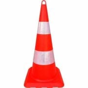 KIRILMAZ TRAFİK KONİSİ 75 CM ÇİFT ŞERİTLİ