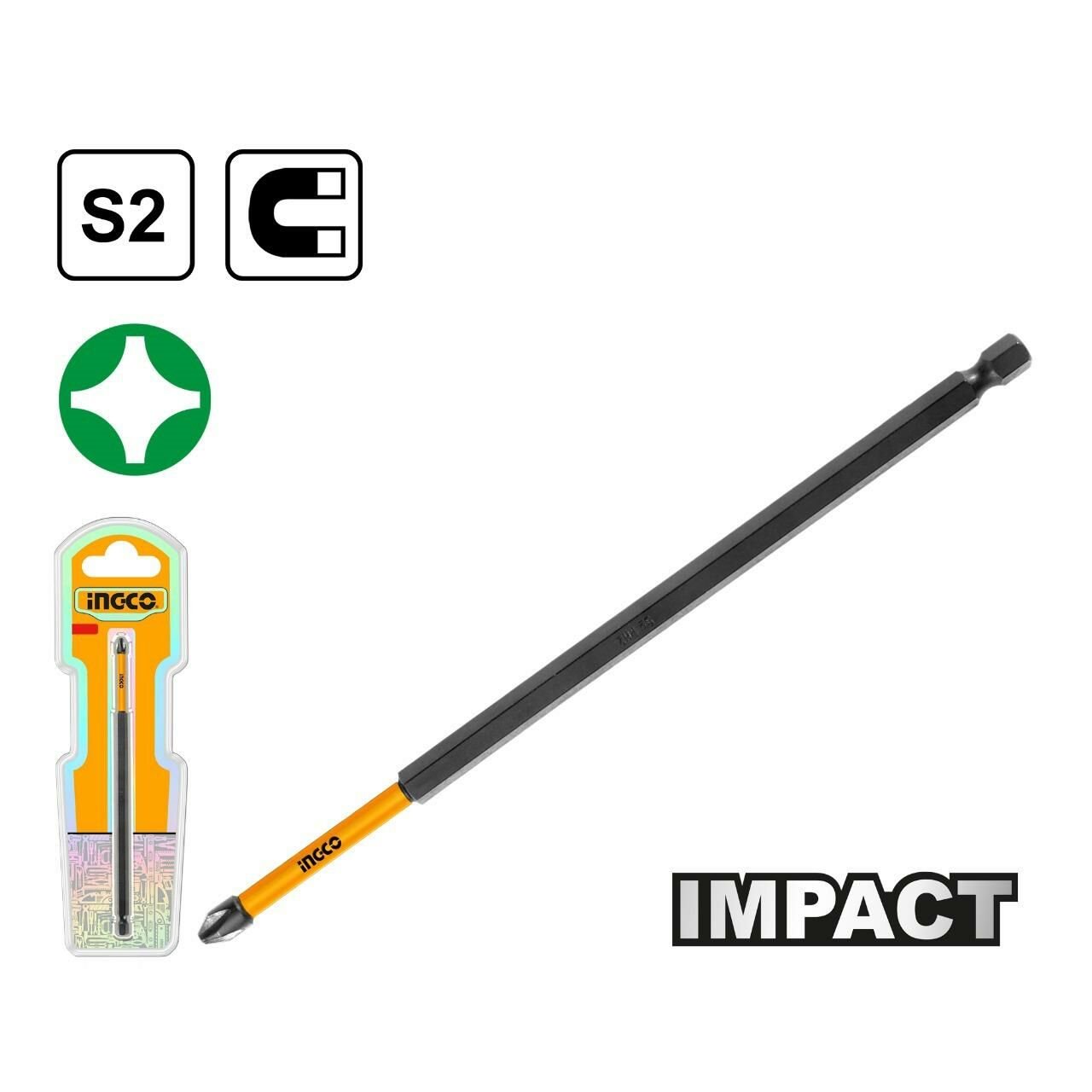VİDALAMA UCU DARBELİ PH2 150MM 1 ADET