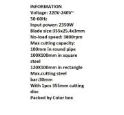 2350W 355MM PROFİL KESME MAKİNESİ