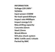 1500W AĞIR HİZMET KIRICI/DELİCİ